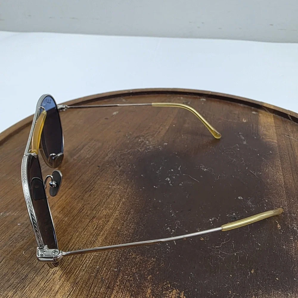 Ray-Ban RB 8063 Chromance Sunglasses Mens 55-16 Silver Titanium Blue Polarized